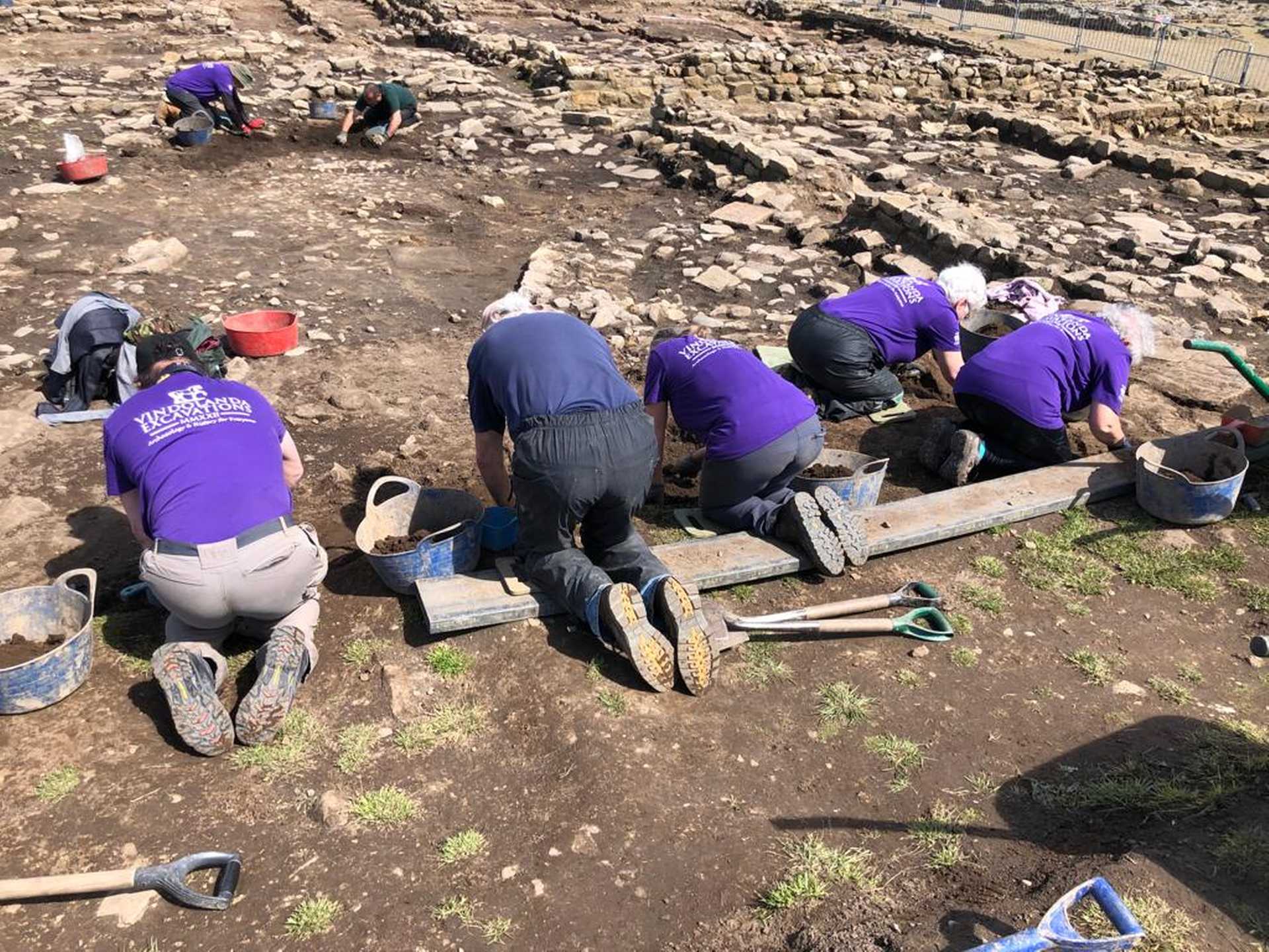 <p>Vindolanda &#8211; 3rd bum from the left isTracey&#8217;s</p>
